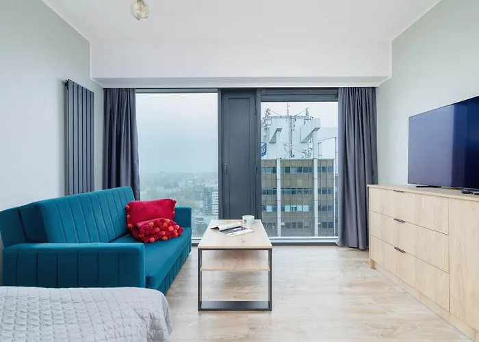 Lägenhet Stylish Air-conditioned On The 25th Floor In By Renters Katowice